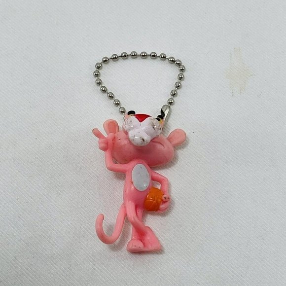 Pink Panther Figure Keychain Basketball Player Chain Keyring Ball Hangtag Hang - Picture 7 of 9